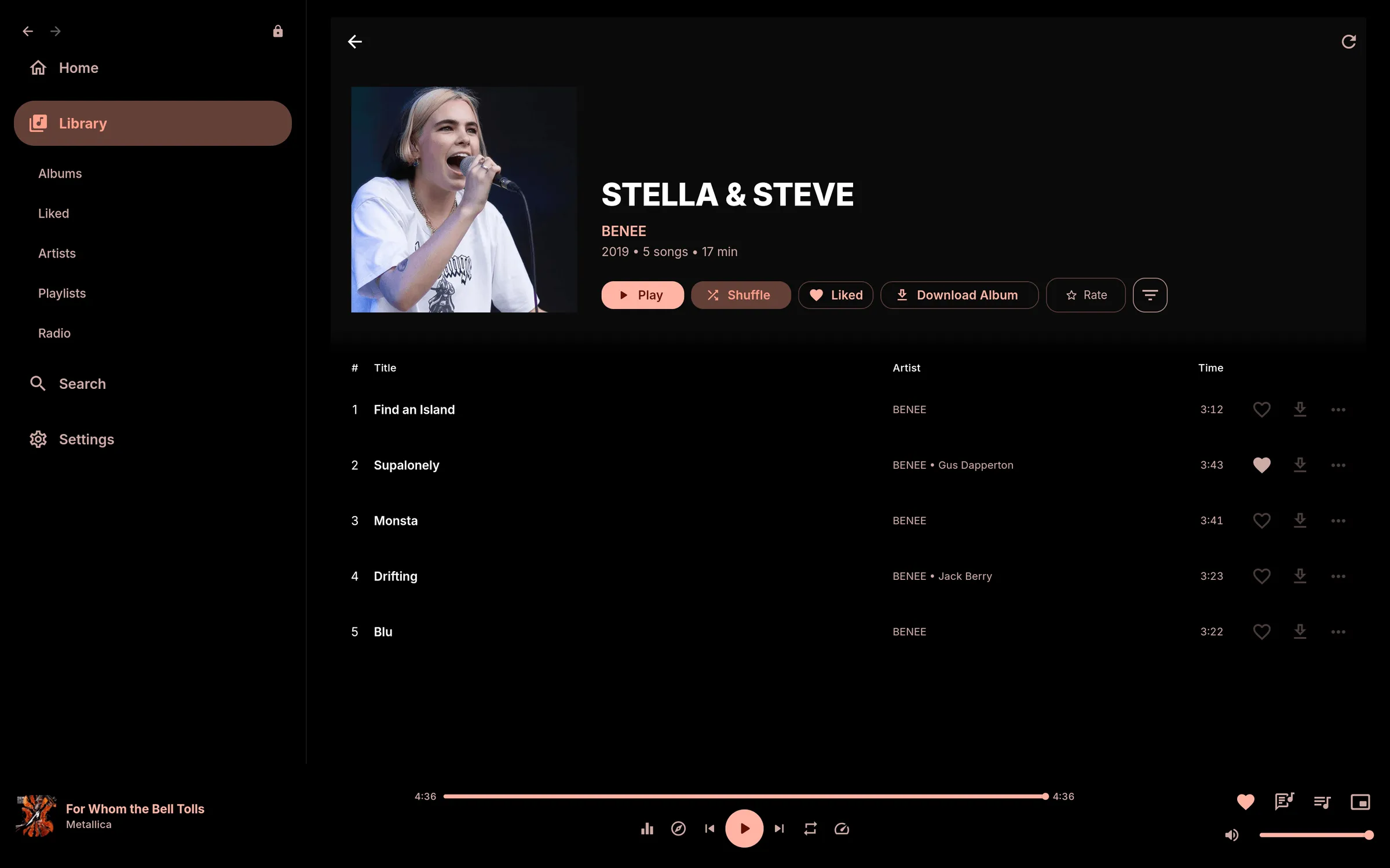 The same album page with Soft corners: gently rounded buttons.